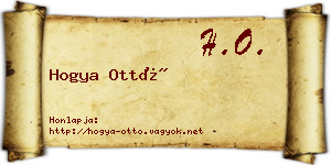 Hogya Ottó névjegykártya